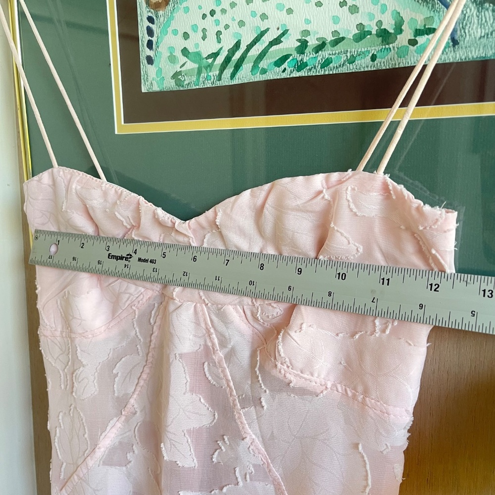 Loveshack Fancy Strapless Pink Long Mermaid Dainty Dress - Picture 8 of 8